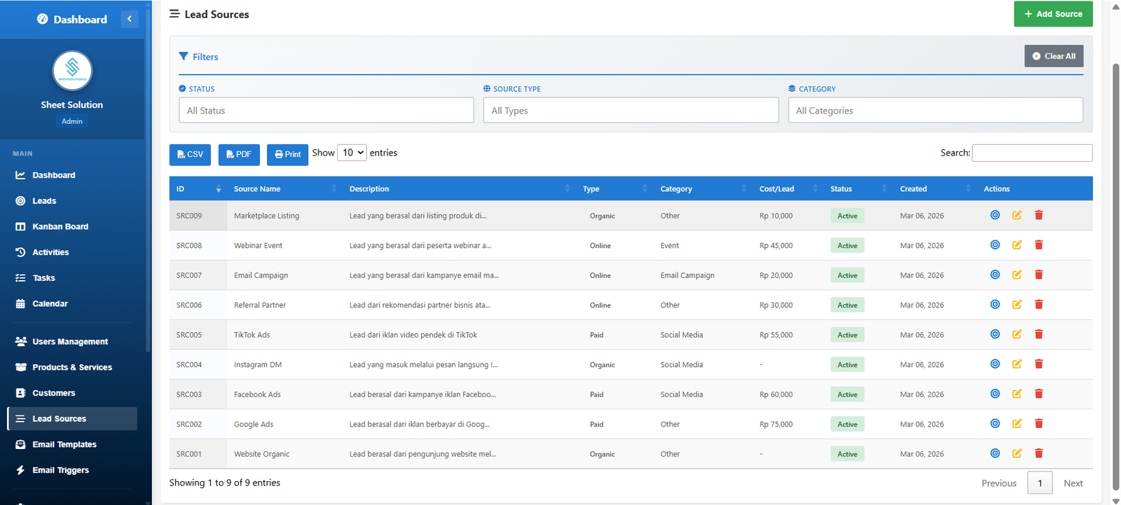 Lead Management System